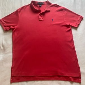Ralph Lauren Red Short Sleeve Polo Size L